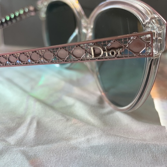 Dior Rectangular Sunglasses Diorama 1 TGW0J Pink/Crystal 52mm - Picture 7 of 10